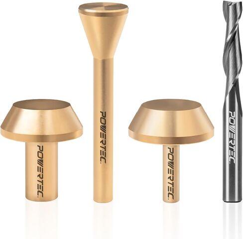 POWERTEC 73059 Spiral Router Bit and Router Subbase Centering Pin Set | Up Cut Solid Carbide CNC Router Bit in Saudi Arabia