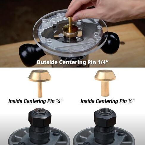 POWERTEC 73059 Spiral Router Bit and Router Subbase Centering Pin Set | Up Cut Solid Carbide CNC Router Bit in Saudi Arabia
