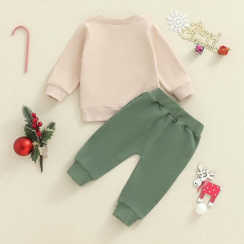 Oddler Boy Christmas Outfits It's A Beaut Clark Sweatshirt Jogger Pants Sets Cute Infant Fall Winter Xmas Clothes in Saudi Arabia