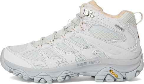 حذاء المشي لمسافات طويلة Moab 3 MID المقاوم للماء للنساء من Merrell، رمادي فابور، 8.5 in Saudi Arabia