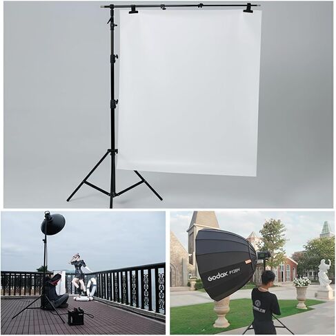 حامل إضاءة ألومنيوم خفيف للغاية Godox 240F | 94.5 بوصة (2.4 م) أقصى ارتفاع، حمولة 4.4 رطل | صغير الحجم 26.8 بوصة مطوي | مثالية لمصابيح Speedlight ومصابيح LED الصغيرة والمظلات | مع حامل عالمي 1/4 بوصة - 20 و5/8 بوصة in Saudi Arabia