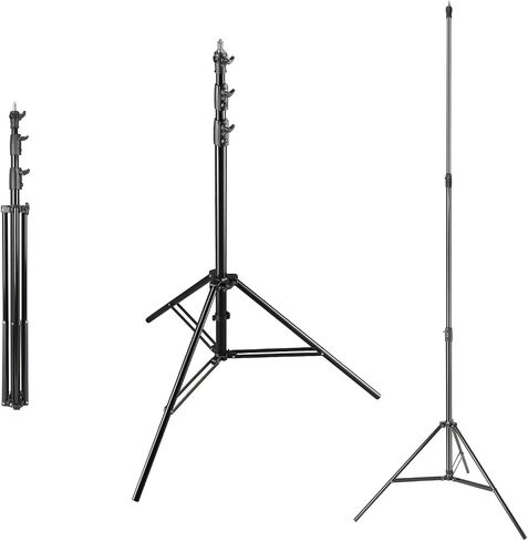 حامل إضاءة ألومنيوم خفيف للغاية Godox 240F | 94.5 بوصة (2.4 م) أقصى ارتفاع، حمولة 4.4 رطل | صغير الحجم 26.8 بوصة مطوي | مثالية لمصابيح Speedlight ومصابيح LED الصغيرة والمظلات | مع حامل عالمي 1/4 بوصة - 20 و5/8 بوصة in Saudi Arabia