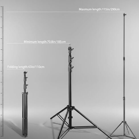 حامل إضاءة ألومنيوم خفيف للغاية Godox 240F | 94.5 بوصة (2.4 م) أقصى ارتفاع، حمولة 4.4 رطل | صغير الحجم 26.8 بوصة مطوي | مثالية لمصابيح Speedlight ومصابيح LED الصغيرة والمظلات | مع حامل عالمي 1/4 بوصة - 20 و5/8 بوصة in Saudi Arabia