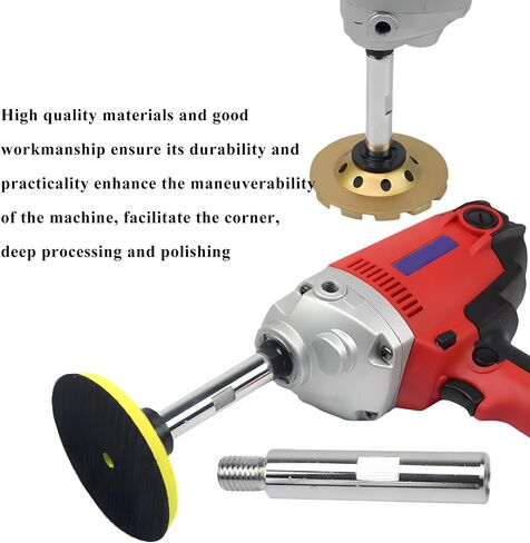3PCS Rotary Extension Shaft Set, 3in/3.9in/5.5in Angle Grinder Extension Connecting Rod, M14 Thread Backing Plate Extender Shaft Adapter for Rotary Polisher Car Polishing in Saudi Arabia