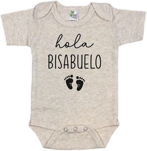 Hola Bis Abuelo Pregnancy Announcement Infant Bodysuit for Great Grandpa | Bisabuelo Y Bisbuela Gift in Saudi Arabia