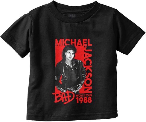 Michael Jackson Bad World Your 1988 Toddler Baby Graphic T Shirt in Saudi Arabia