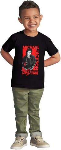 Michael Jackson Bad World Your 1988 Toddler Baby Graphic T Shirt in Saudi Arabia