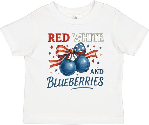 inktastic Red White and Blueberries Toddler T-Shirt in Saudi Arabia