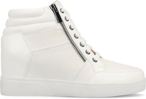 Journee Collection Women's Clarity Lace-Up Zippered Wedge Sneakers in Saudi Arabia