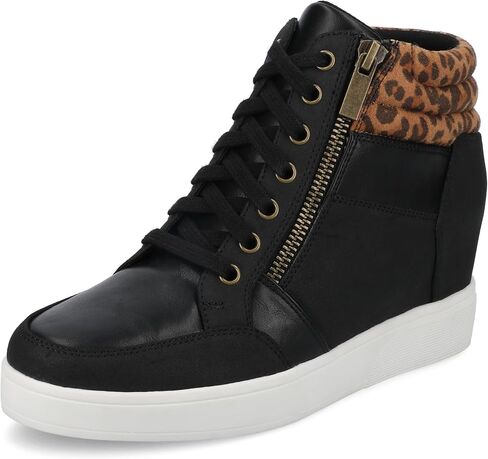 Journee Collection Women's Clarity Lace-Up Zippered Wedge Sneakers in Saudi Arabia