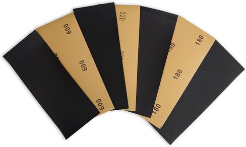 20-Piece Sandpaper Set, 120/150/180/240/320/400/600/800/1000/1500 Various grit Sizes of Silicon Carbide Wet and Dry Sandpaper, Suitable for polishing Wooden Furniture and polishing Metal. in Saudi Arabia
