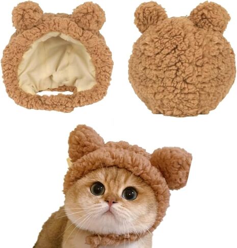 Warm Hat, Adjustable Soft Headwear, Brown in Saudi Arabia