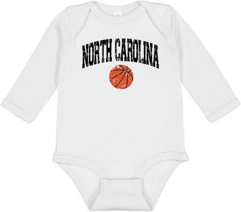 Basketball North Carolina Long Sleeve Baby Infant Bodysuit in Saudi Arabia
