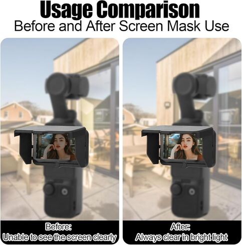 مظلة شاشة لجيب DJI OSMO 3، غطاء حماية محمول مضاد للوهج قابل للطي في الهواء الطلق، غطاء حماية محمول لشاشة LCD ملحق كاميرا حاجب الشمس المدمج in Saudi Arabia