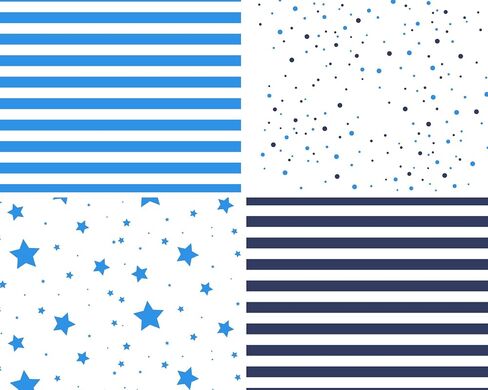 Tom Tom's Kids + Baby Organic Burp Cloths - Pack of 5 - Navy and French Blue in Saudi Arabia