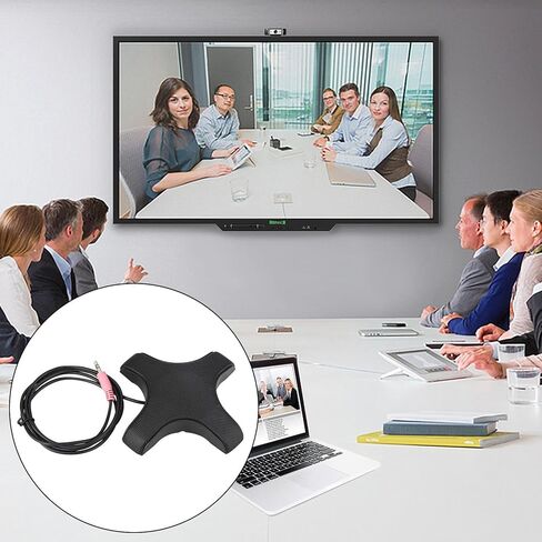 ميكروفونات مؤتمرات متعددة الاتجاهات مقاس 3.5 مم مع خاصية التقاط الصوت بزاوية 360 درجة وإلغاء الضوضاء الأكثر ذكاءً لمكالمات الفيديو والألعاب S in Kuwait
