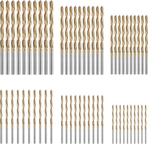 60Pcs Mini Titanium Twist Drill Bit Set 1mm-3.5mm 135 Degree Tip HSS Bits Metric High Speed Steel Set Micro Drill Bits in Saudi Arabia