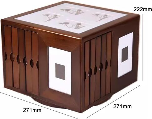 Wooden Photo Frame Box, Photo Storage Keepsake Box, 6"X4" Album Holds 400 Photos, Wooden Rotating Memory Box Gift for Birthday Anniversary Christmas in Saudi Arabia