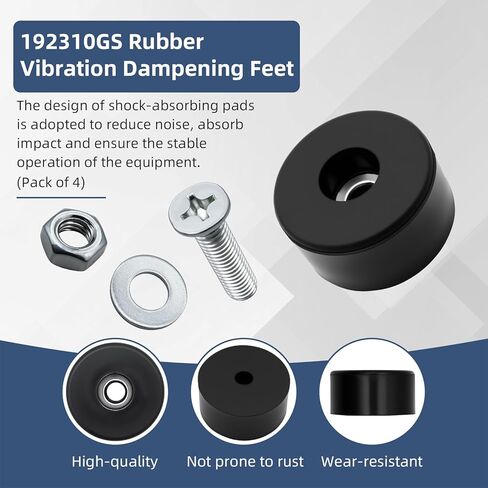 192310GS عازل ضاغط الهواء قواعد مطاطية للقدم متوافقة مع كولمان باور ميت سانبورن 094-0026 E106661 للعديد من الضواغط ومولدات الضواغط وغسالات الضغط ووسادة قدم مضادة للاهتزاز 4 قطع in Kuwait