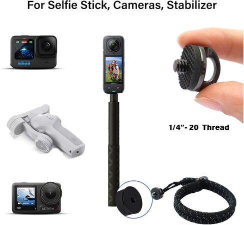 حزام معصم الكاميرا مع برغي 1/4 بوصة - 20، حبل باراكورد مضفر قابل للتعديل لعصا سيلفي Insta360، GoPro، DSLR in Kuwait
