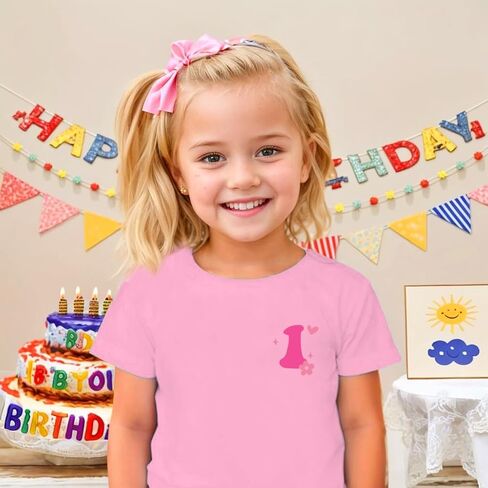 Birthday Kids Toddler Baby Girls Shirt in My One/Two Year Old Era Tshirt Young Wild Tee Tops in Saudi Arabia
