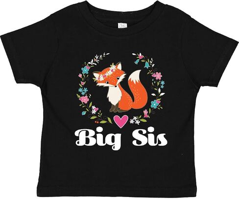 inktastic Big Sister Announcement Big Sis Fox Toddler T-Shirt in Saudi Arabia