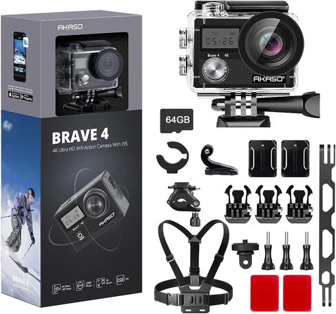 AKASO Brave 4 Action Camera Bike Accessories Kit Bundle in Saudi Arabia