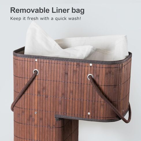 Stair Basket with Lid & Handle – Staircase Storage Basket for Wooden & Carpeted Stairs, Foldable Step Baskets for Stairs, Bamboo Storage Bin Organizer for Toys, shoes & Books (Natural Bamboo) in Saudi Arabia