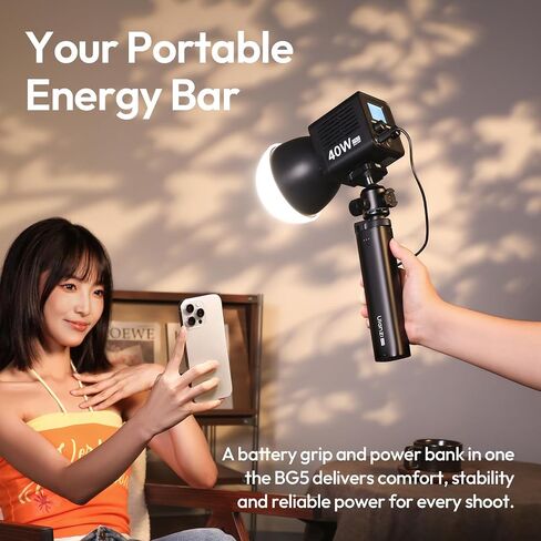 ULANZI BG5 Handheld Battery Grip and LT003 RGB Video Light in Saudi Arabia