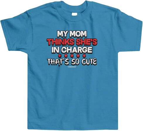 Threadrock Little Boys' My Mom Thinks She's in Charge That's so Cute T-Shirt in Saudi Arabia