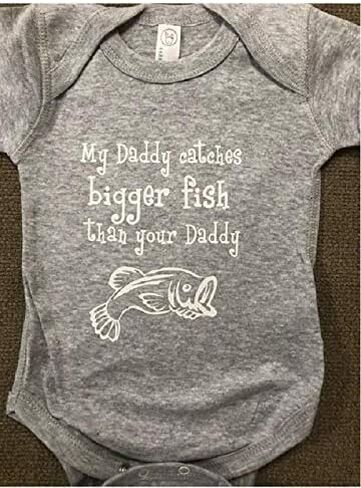 fishing baby onesie ® bodysuit one piece clothes shower gift dad fish infant fishing shirt in Saudi Arabia
