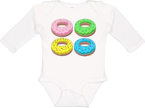 inktastic Coloful Donuts with Sprinkles Long Sleeve Creeper in Saudi Arabia