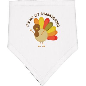 inktastic It's My 1st Thanksgiving Baby Bandana Bib in Kuwait
