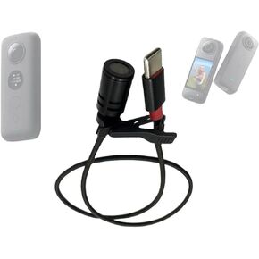 Morado Type C Noise Canceling Short Wire Microphone for Motovlog, Metal Body Construction, Compatible with Insta 360, DJI 360 Action Cameras in Kuwait