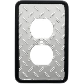 Franklin Brass Diamond Plate (1-Pack) Decorative Light Switch Cover Wall Plates Polished Chrome 1-Gang Wall Plate Toggle, Guards Electrical Outlet 135858 in Kuwait