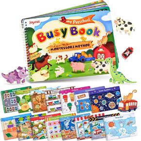كتاب JoyCat لمرحلة ما قبل المدرسة للأطفال الصغار 3-5، أنشطة تعليمية ثنائية اللغة، ألعاب حسية تعليمية، مواد تعليمية للتوحد للبنين والبنات (الإصدار الإنجليزي، لا يتطلب تجميعًا) in Kuwait