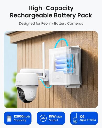 REOLINK High-Capacity Solar-Powered Battery Pack, Compatible Battery Cameras, Outdoor Use, RLA-BP1 in Saudi Arabia