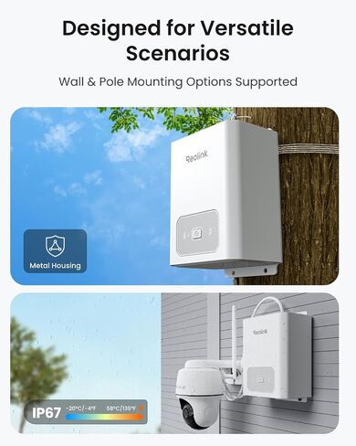 REOLINK High-Capacity Solar-Powered Battery Pack, Compatible Battery Cameras, Outdoor Use, RLA-BP1 in Saudi Arabia