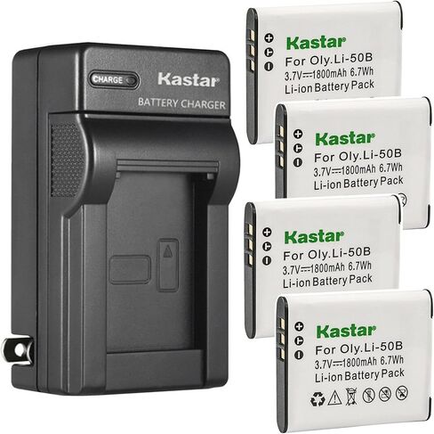استبدال شاحن بطارية حائط تيار متردد من Kastar لـ Olympus Li-50B، Tough TG-620 iHS، Tough TG-630 iHS، Tough TG-805، Tough TG-810، Tough TG-820 iHS، Tough TG-830 iHS، Tough TG-835، Tough TG-850 in Saudi Arabia