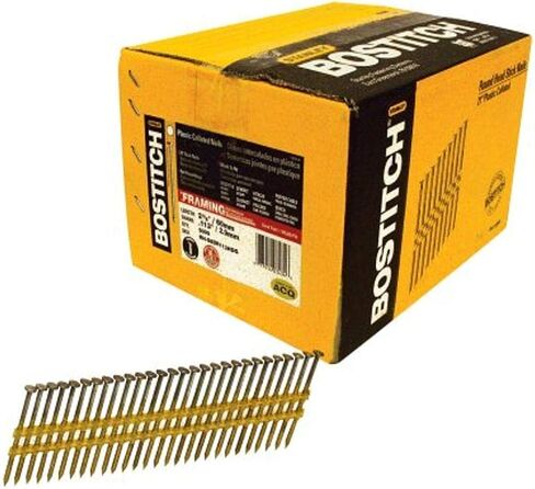 بوستيتش RH-S8DR113HDG رأس مستدير. 2-3/8 بوصة × 0.113 بوصة × 21 درجة مسمار تأطير مجلفن ذو ساق حلقية من البلاستيك (5000 لكل صندوق) in Kuwait