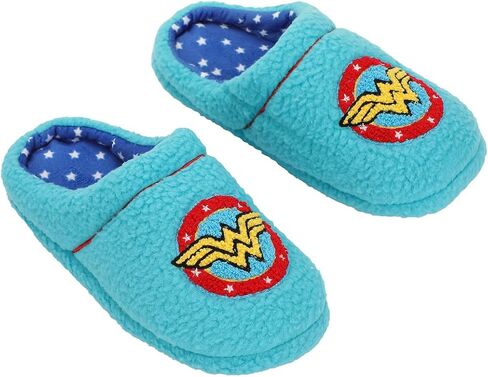 Bioworld Wonder Woman Wonderwoman Logo Women's Blue Scuff Slippers in Saudi Arabia