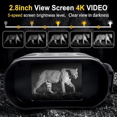 Night Vision Goggles 4K Night Vision Binoculars Adults, Gifts for Men Him Husband Dad 2000mAh Fast Charging Battery,2.8'' HD Screen,2700FT Viewing Range for Camping Hunting & Security in Kuwait