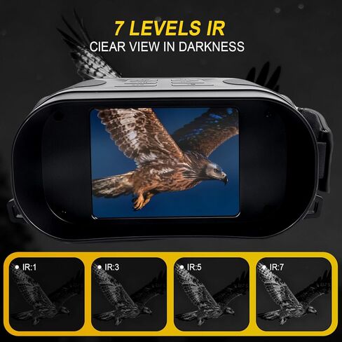 Night Vision Goggles 4K Night Vision Binoculars Adults, Gifts for Men Him Husband Dad 2000mAh Fast Charging Battery,2.8'' HD Screen,2700FT Viewing Range for Camping Hunting & Security in Kuwait