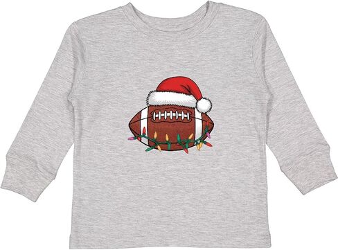 inktastic Festive Christmas Football Toddler Long Sleeve T-Shirt in Saudi Arabia