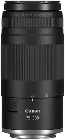 عدسة كانون RF 75-300 ملم f/4-5.6| تكبير تليفوتوغرافي صغير الحجم مع نطاق بؤري متعدد الاستخدامات وتركيز تلقائي سلس| رائعة للتصوير الفوتوغرافي أثناء ممارسة الرياضة والحياة البرية والتصوير اليومي (7155C002) + محول EF-EOS R + حقيبة + بطاقة سعة 64 جيجابايت in Kuwait