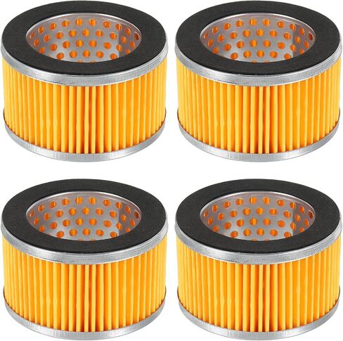 PATIKIL 2.6 x 1.6 Inch Air Compressor Intake Paper Filter 4 Pack Piston Type Air Filter Elements Replacement for Blowers Generators Filter Particles to Reduce Noise, Yellow in Saudi Arabia