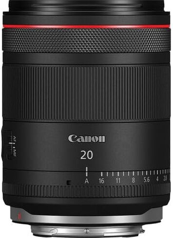 عدسة كانون RF 20 ملم f/1.4 L VCM | سلسلة L-Series فائقة الاتساع مع فتحة f/1.4 ساطعة وتركيز تلقائي سريع وبصريات متقدمة | للمناظر الطبيعية والهندسة المعمارية والتصوير الفلكي + حقيبة كتف + بطاقة 64 جيجابايت in Saudi Arabia
