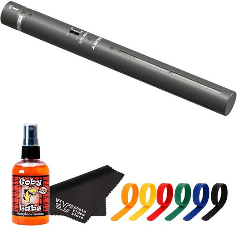 ميكروفون قصير ECM-673 من سوني - ميكروفون مكثف كهربائي خفيف الوزن مع وصلة XLR - صوت احترافي للبث والمقابلات والتسجيل الميداني + روابط الكابلات + منظف الميكروفون + المزيد in Saudi Arabia