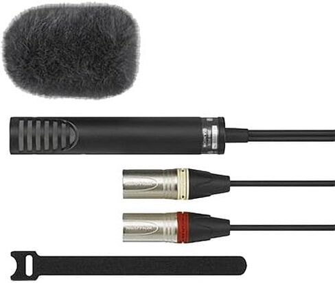 ميكروفون مكثف ستيريو ECM-MS2 من سوني - ميكروفون XLR صغير الحجم لكاميرات DSLR وكاميرات الفيديو - حل صوتي احترافي للأفلام والبث والأحداث الحية + روابط الكابلات + منظف الميكروفون + المزيد in Saudi Arabia