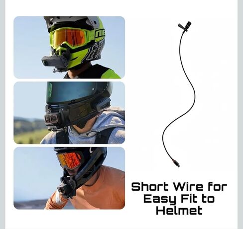 ميكروفون Morado Type C بسلك قصير مانع للضوضاء لـ Motovlog، هيكل معدني، متوافق مع Insta 360، DJI 360 Action Cameras in Kuwait